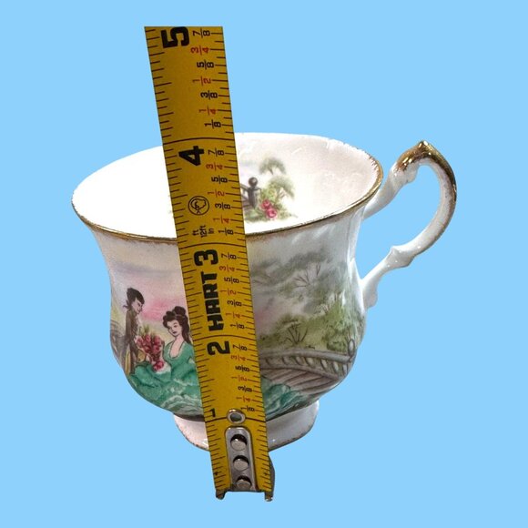 Paragon Vintage Tea Cup 1900s England HM Queen Pottery Courting Couple Victorian - Picture 5 of 10